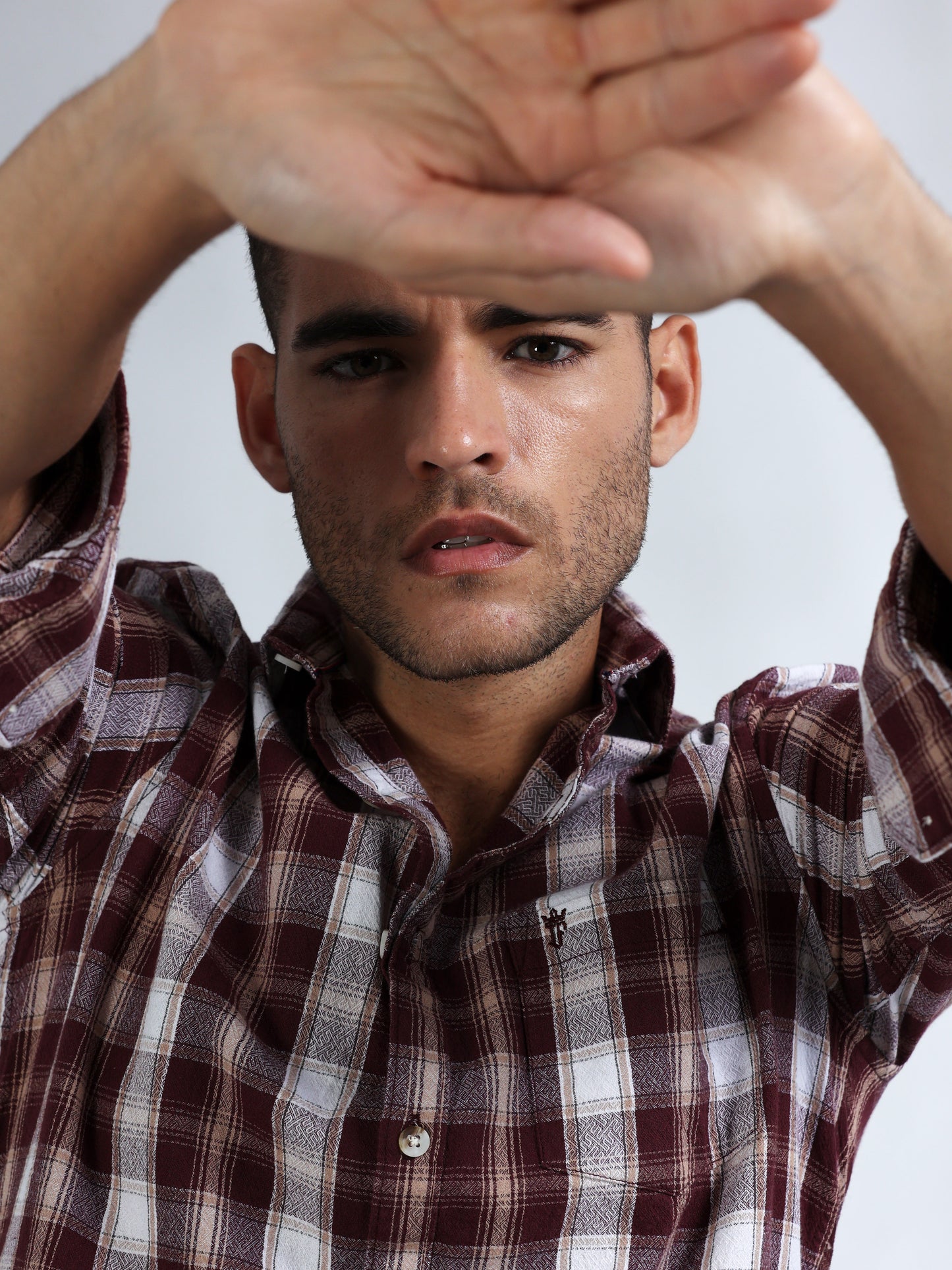 Scuderia Brick Red Check Shirt