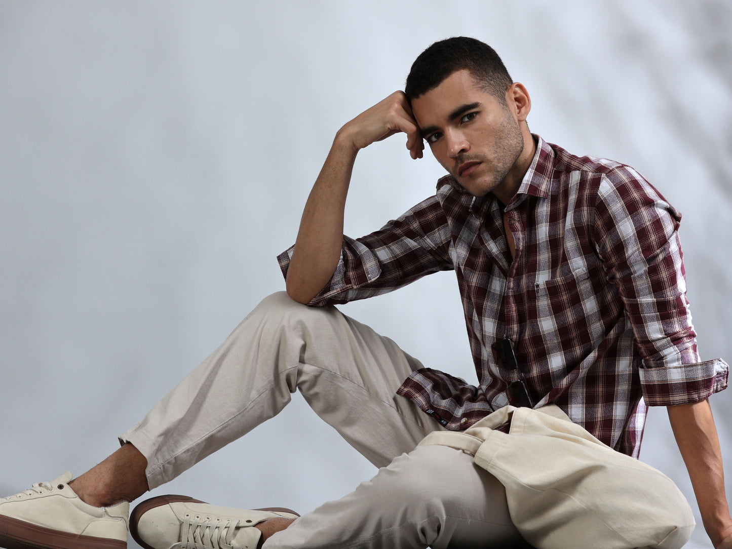 Scuderia Brick Red Check Shirt