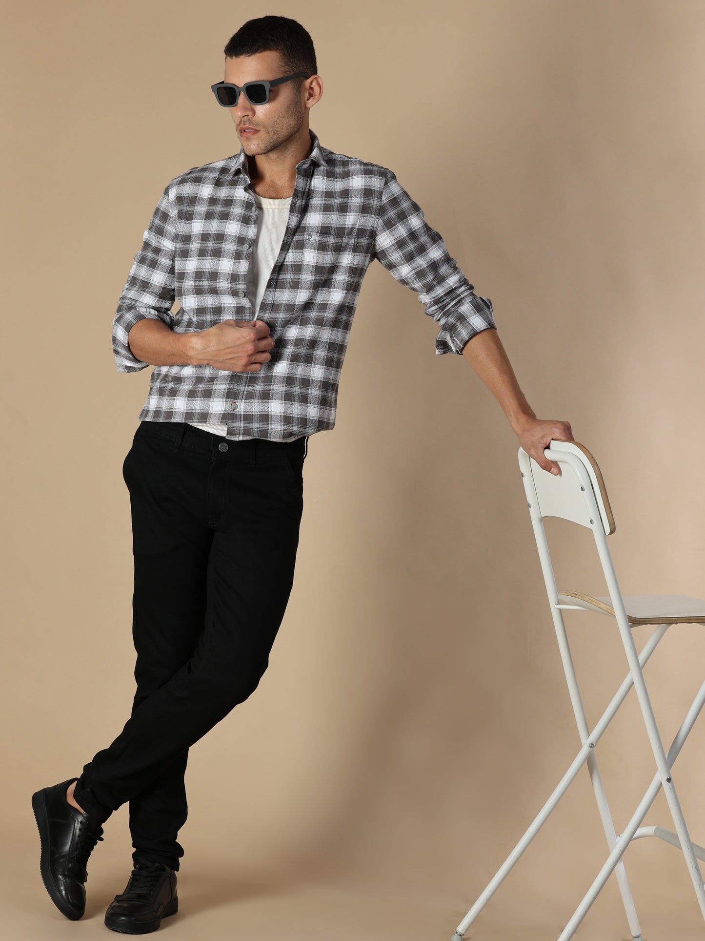 Scuderia Black Eel Check Shirt