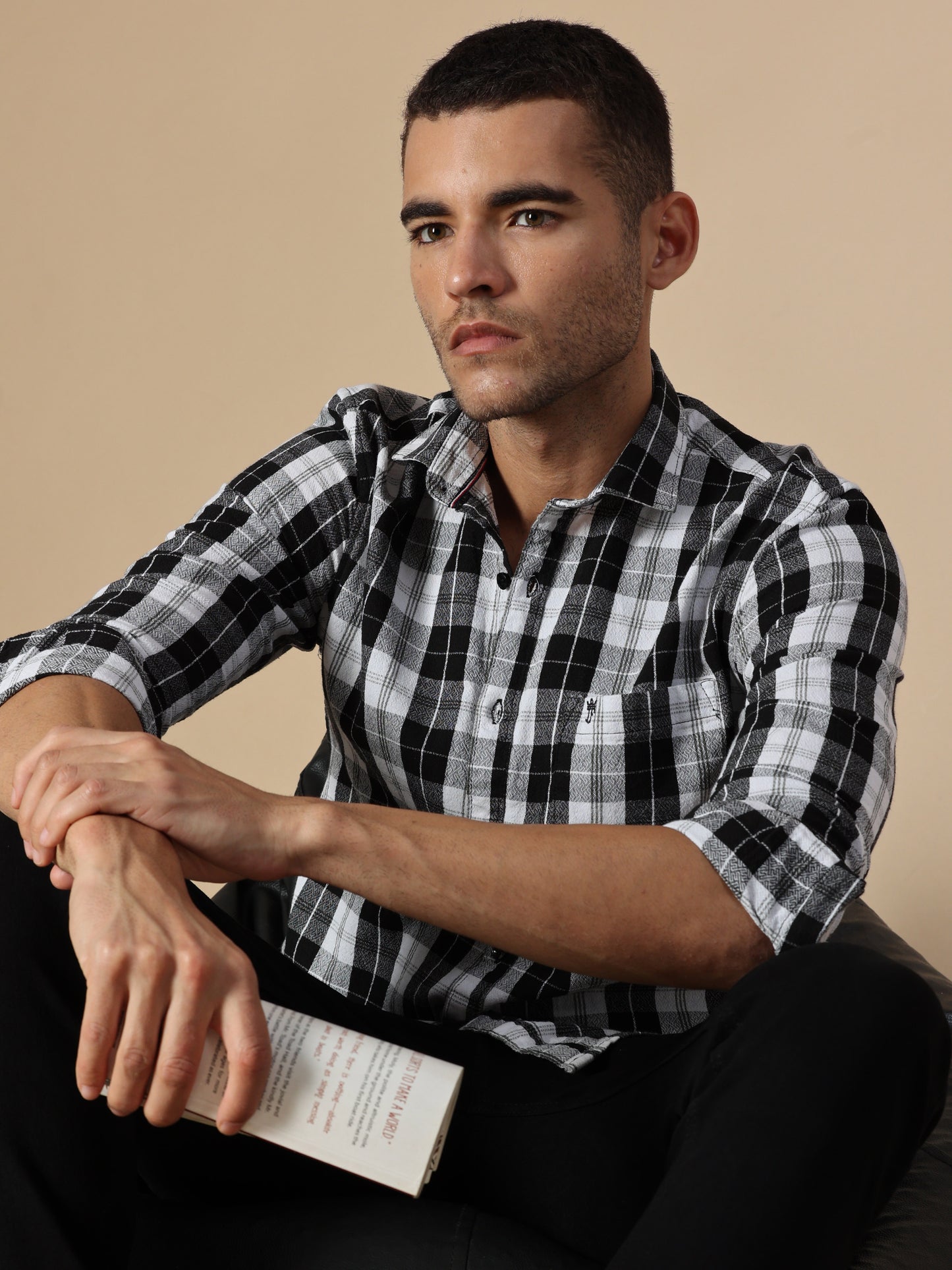 Scuderia Shadow Black Check Shirt