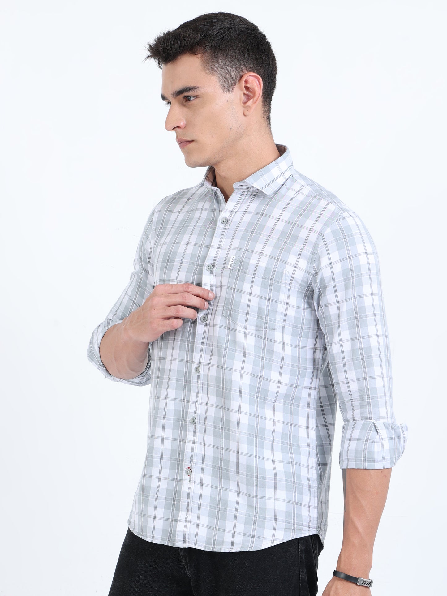 Kobe Light Blue Check Shirt
