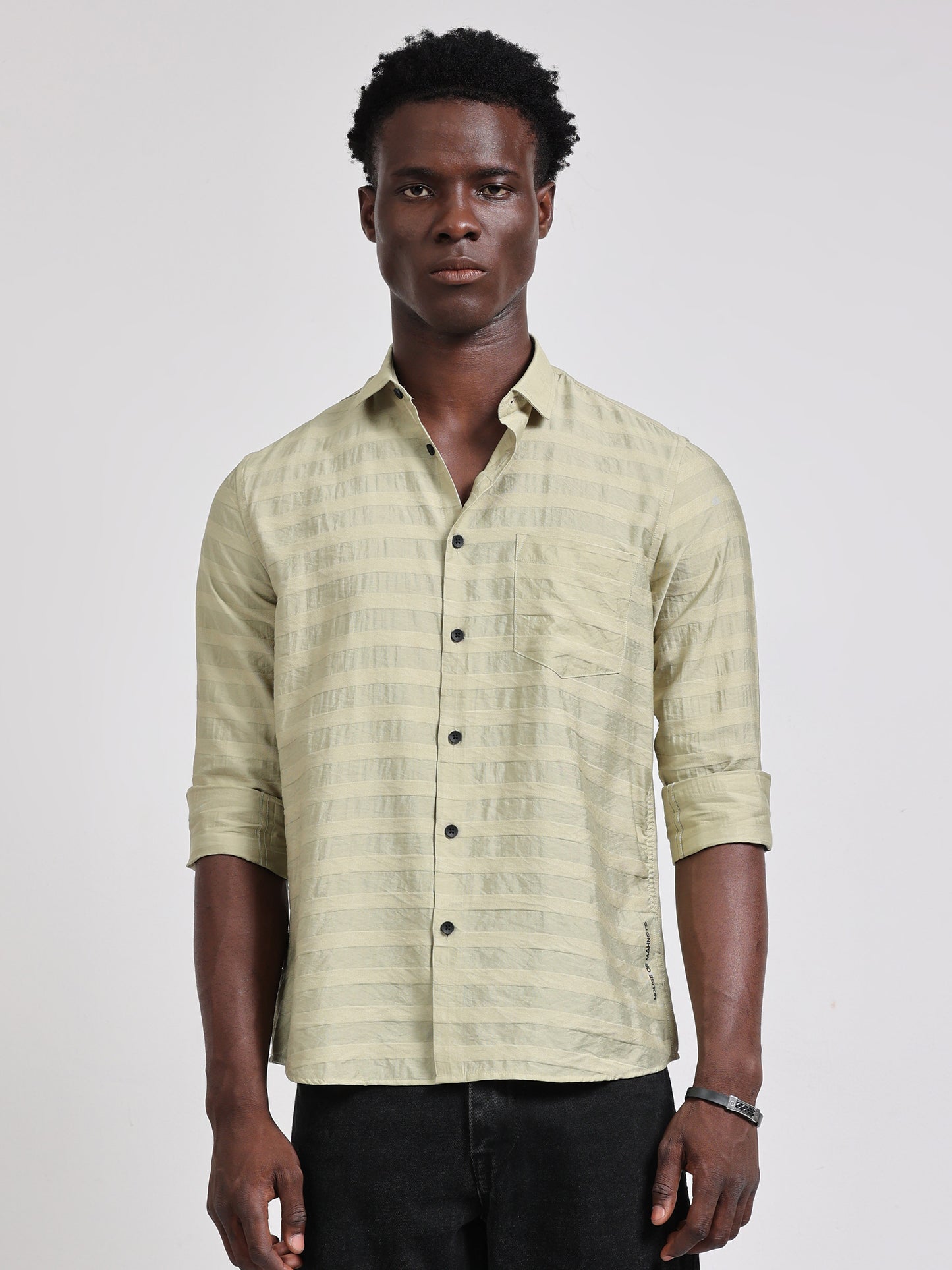 Daegu Mild Green Solid Shirt