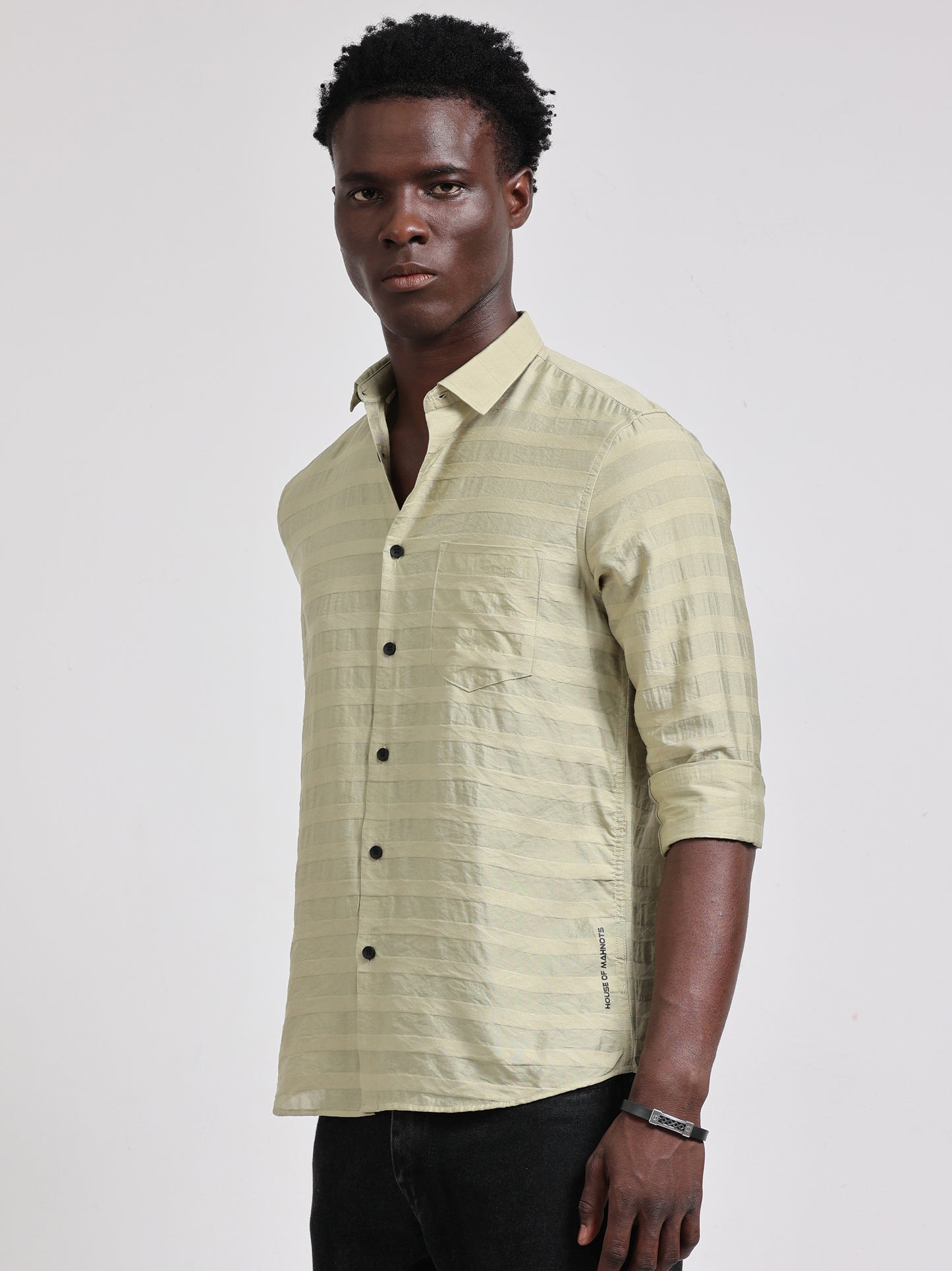 Daegu Mild Green Solid Shirt