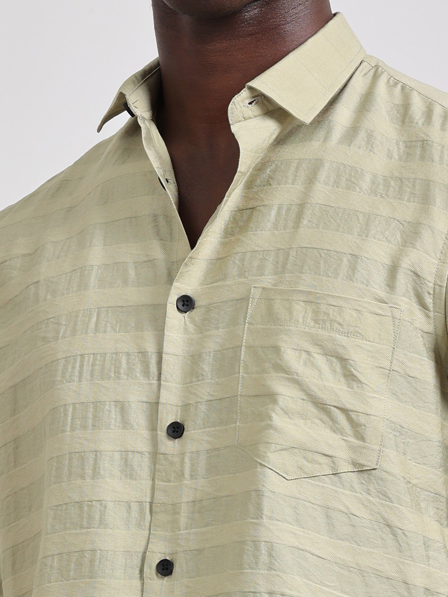 Daegu Mild Green Solid Shirt