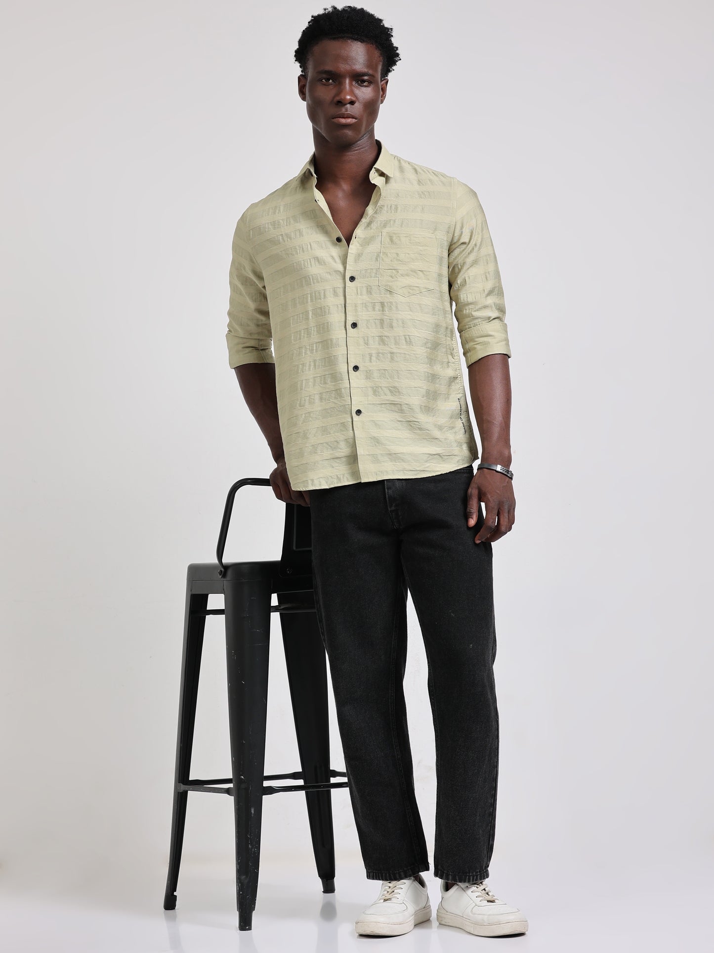 Daegu Mild Green Solid Shirt