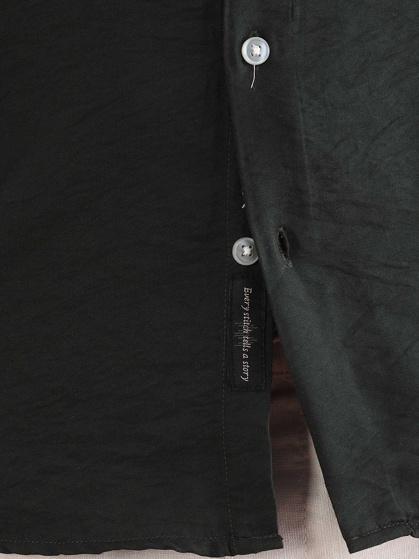 Olive Green Solid Imported Crush Shirt