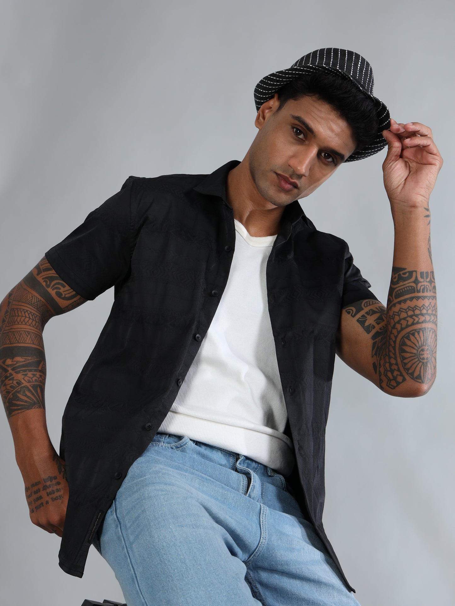 Greenland Dark Grey Solid Shirt