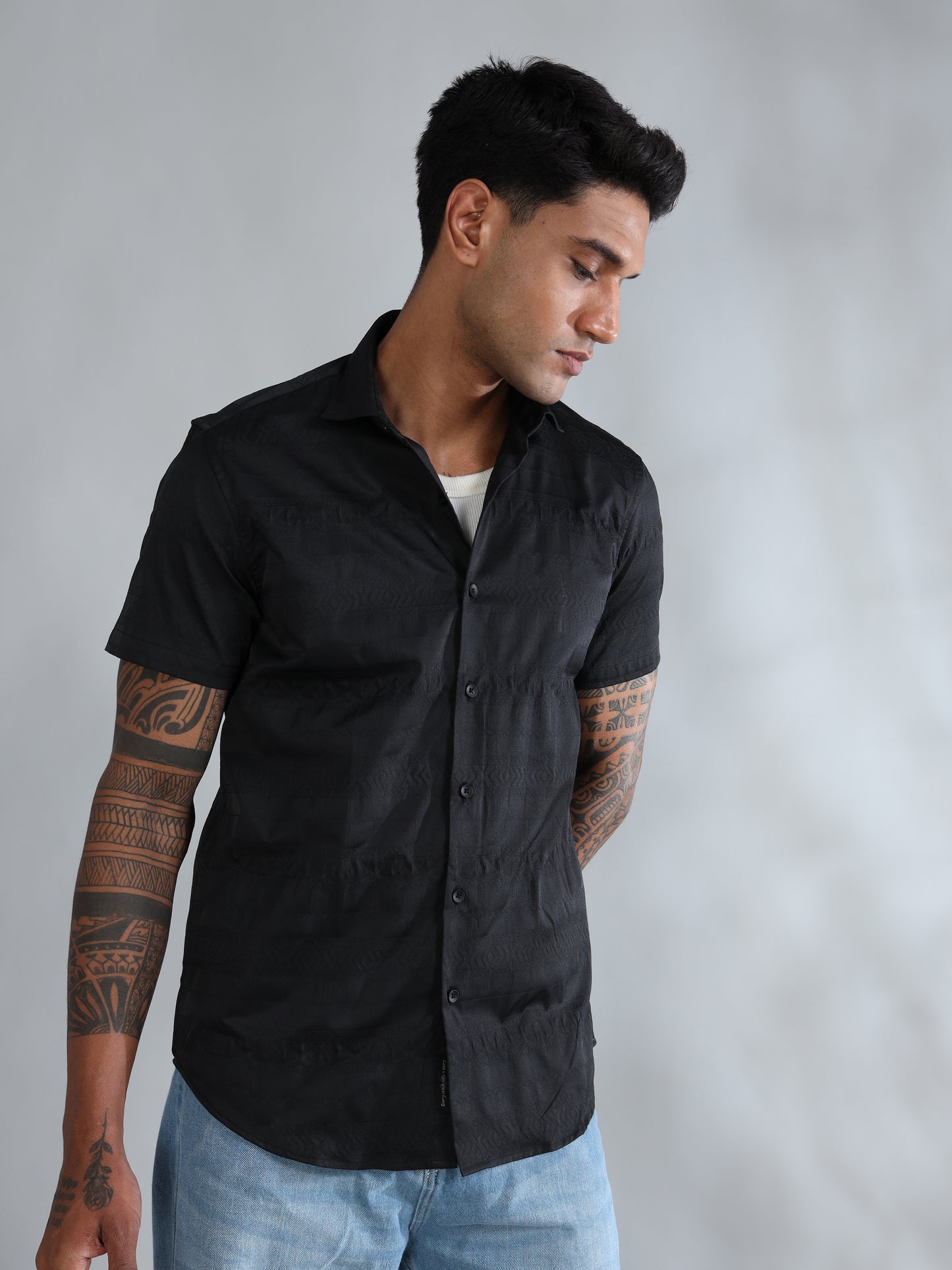 Greenland Dark Grey Solid Shirt