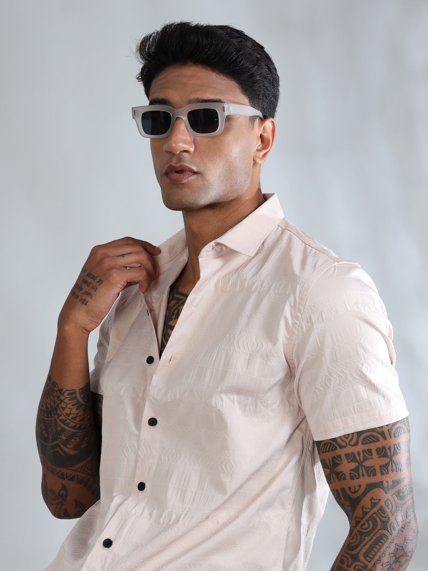 Greenland Oyster Pink Solid Shirt