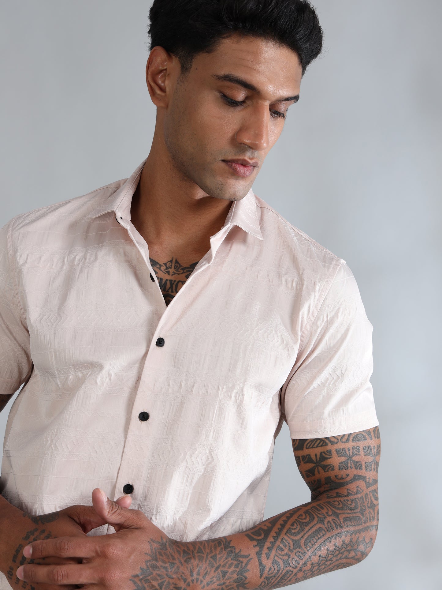 Greenland Oyster Pink Solid Shirt