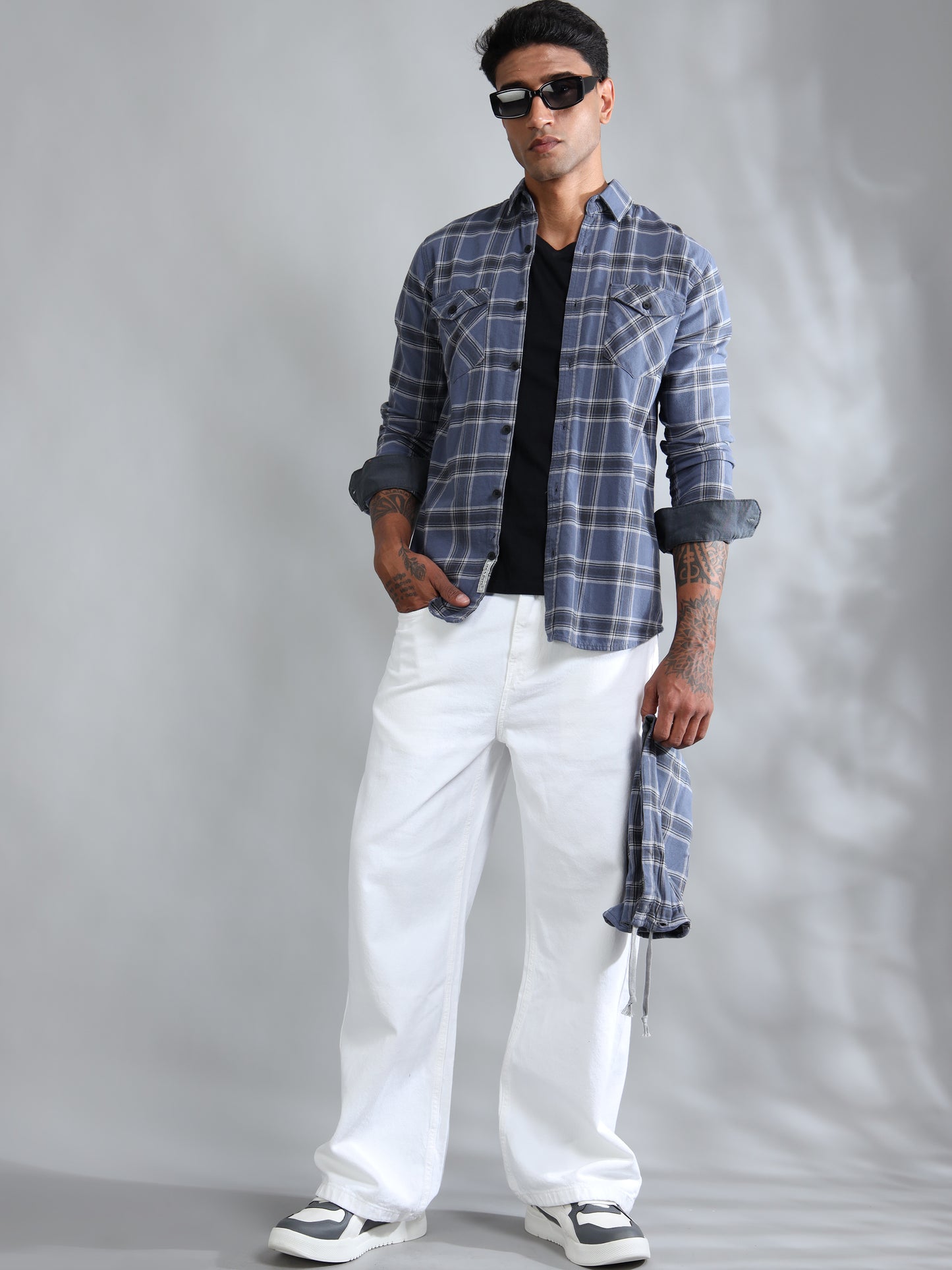 Freetown Slate Blue Check Shirt