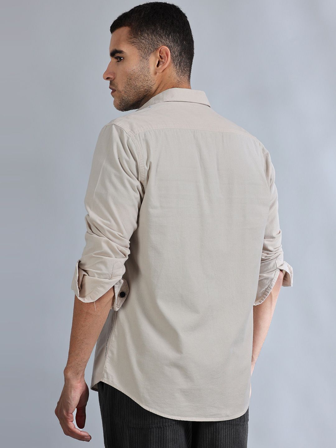 Cordoba Pale Silver Corduroy shirt