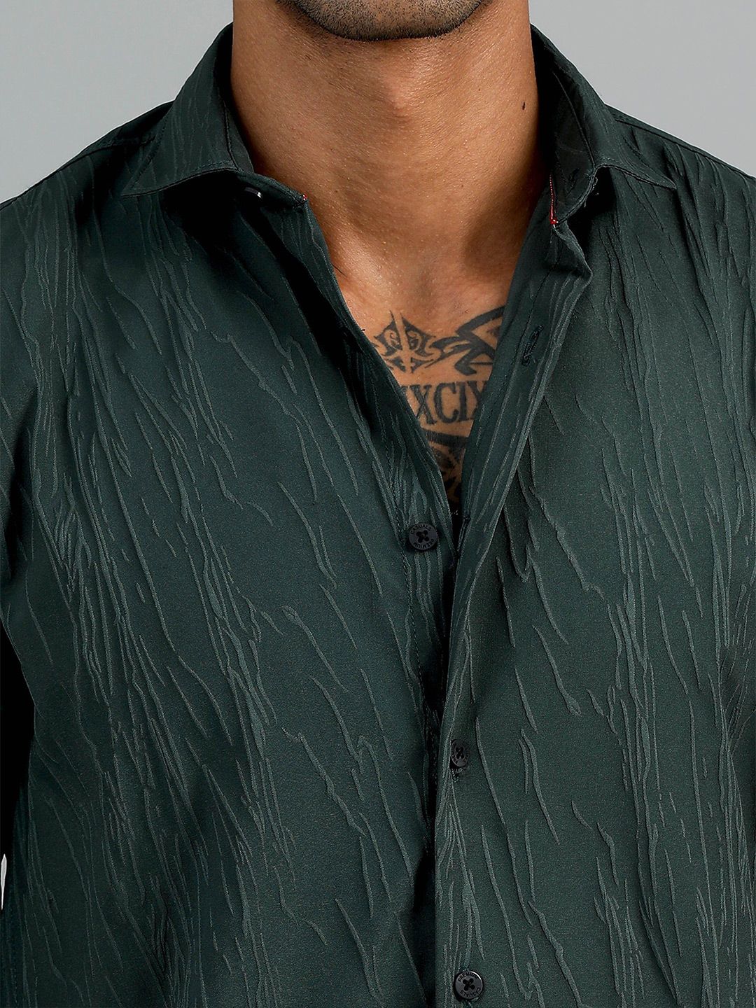 Hull Green Textured Shirt