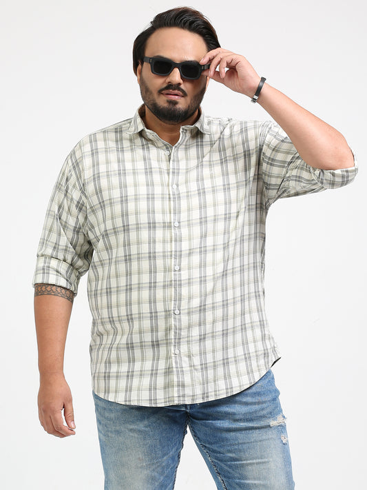 Franciscoo Merino Plus Size Checks Shirt