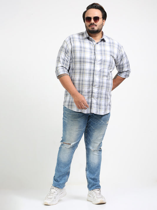 Franciscoo Link Water Plus Size Checks Shirt