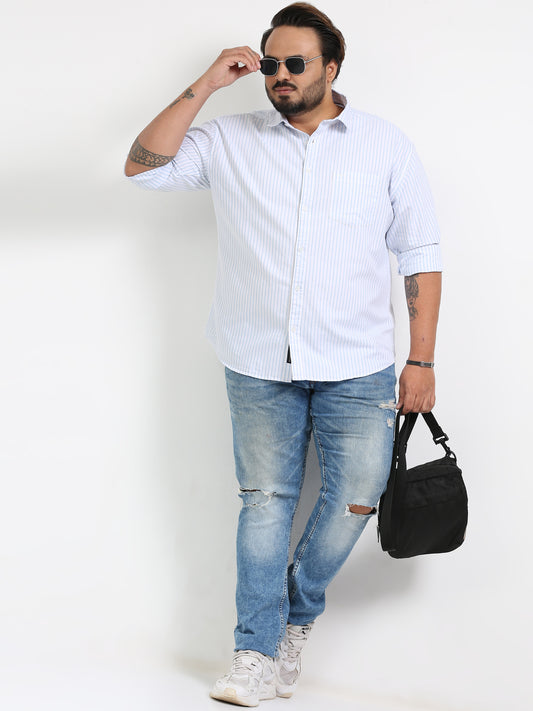 Gandia Link Water Plus Size Striped Shirt