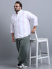 Gandia Lavender Mist Plus Size Striped shirt