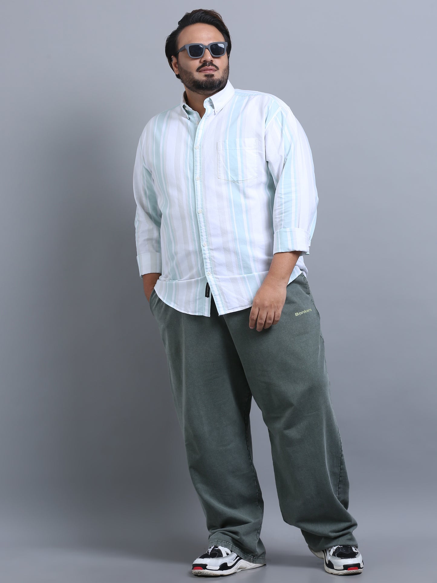 Gandia Blue Chalk Strip Shirt