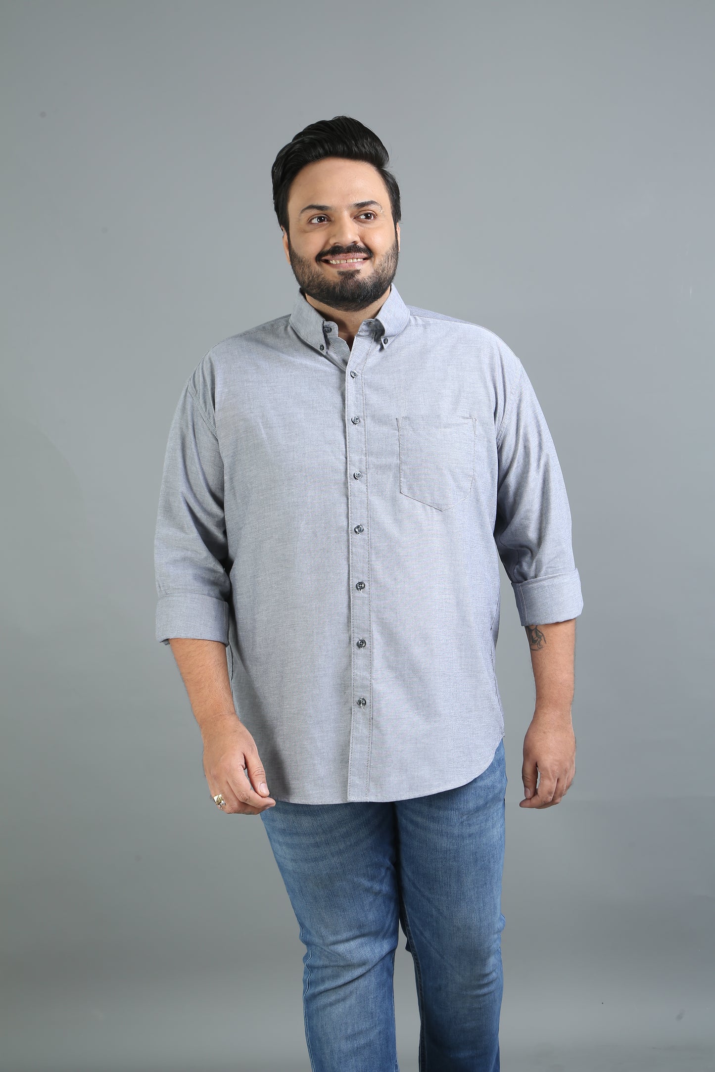 France Grey Goose Plus Size Solid Shirt