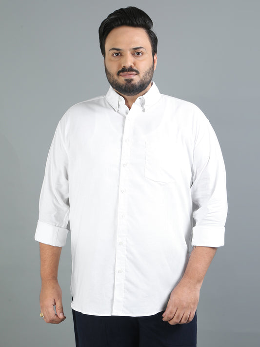 France white Plus Size Solid Shirt