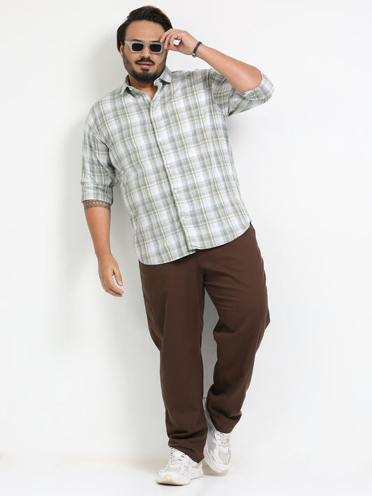 Franciscoo Grey Goose Plus Size Checks Shirt