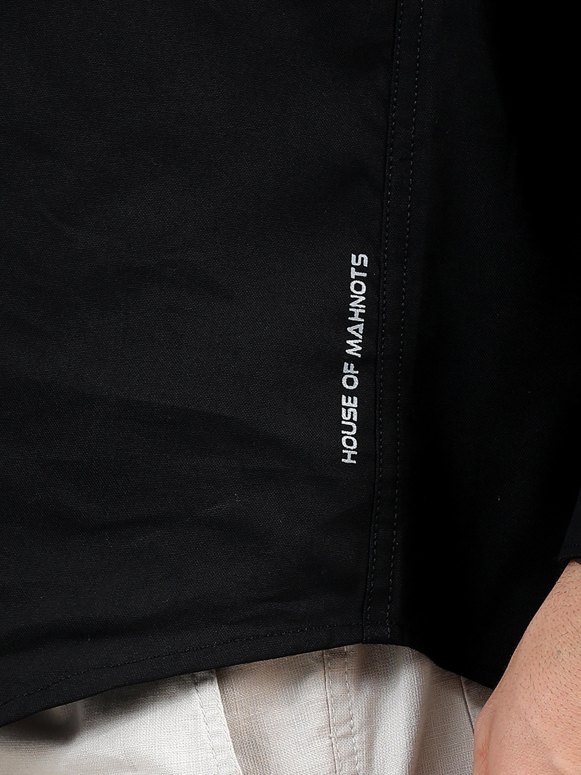 Premium France Black Solid Shirt for Men