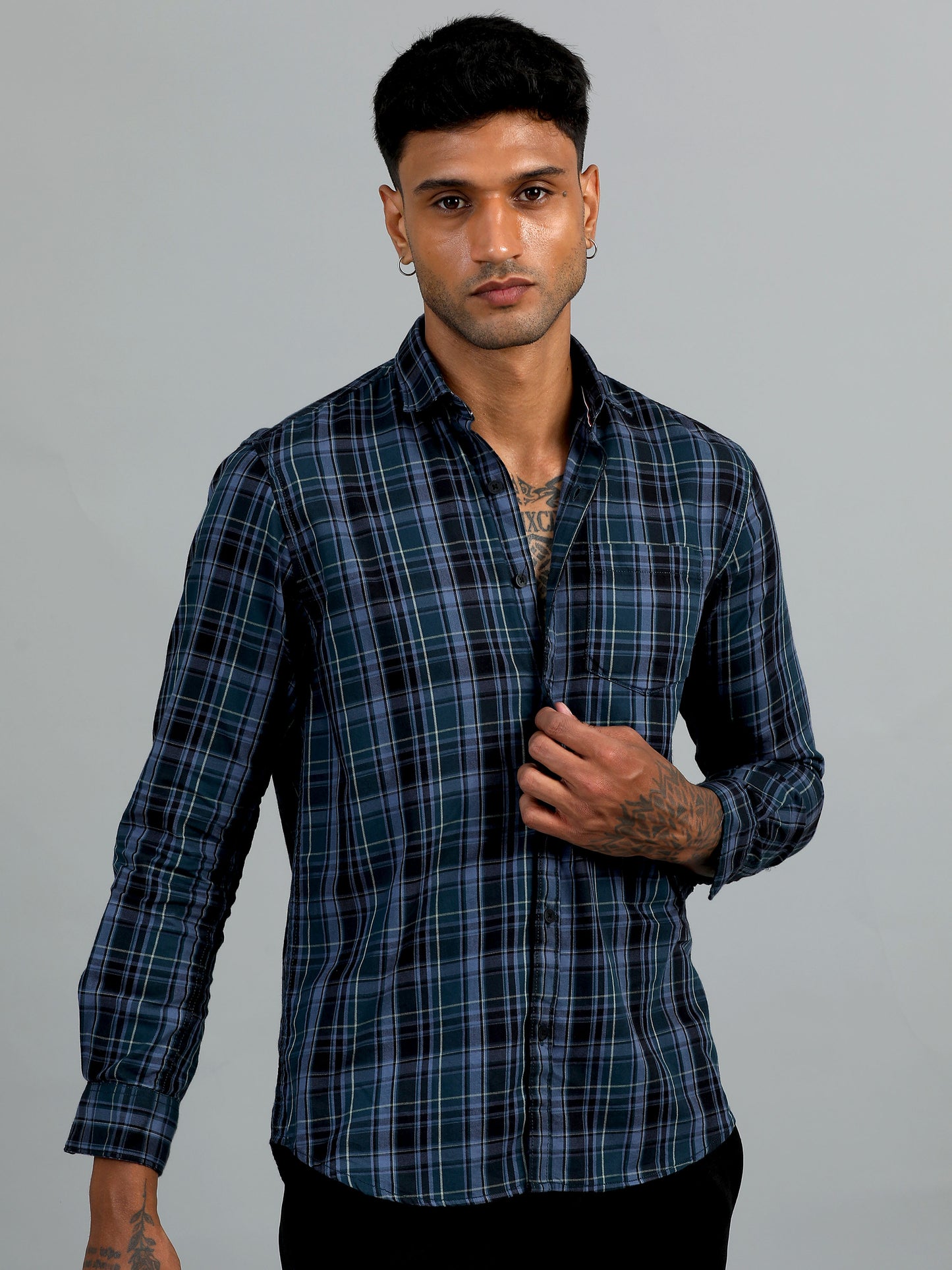 Lagos Blue Checks Shirt