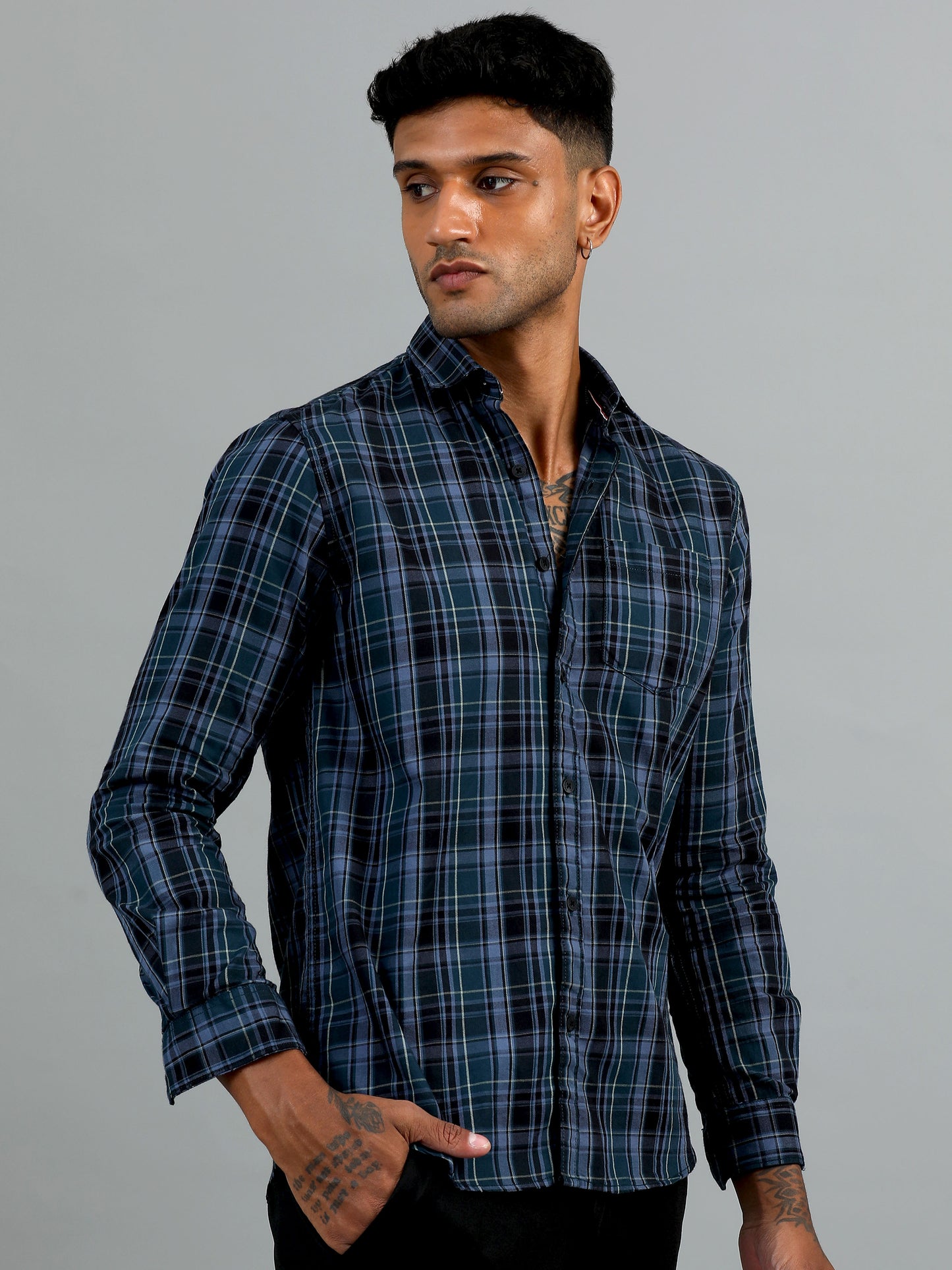 Lagos Blue Checks Shirt