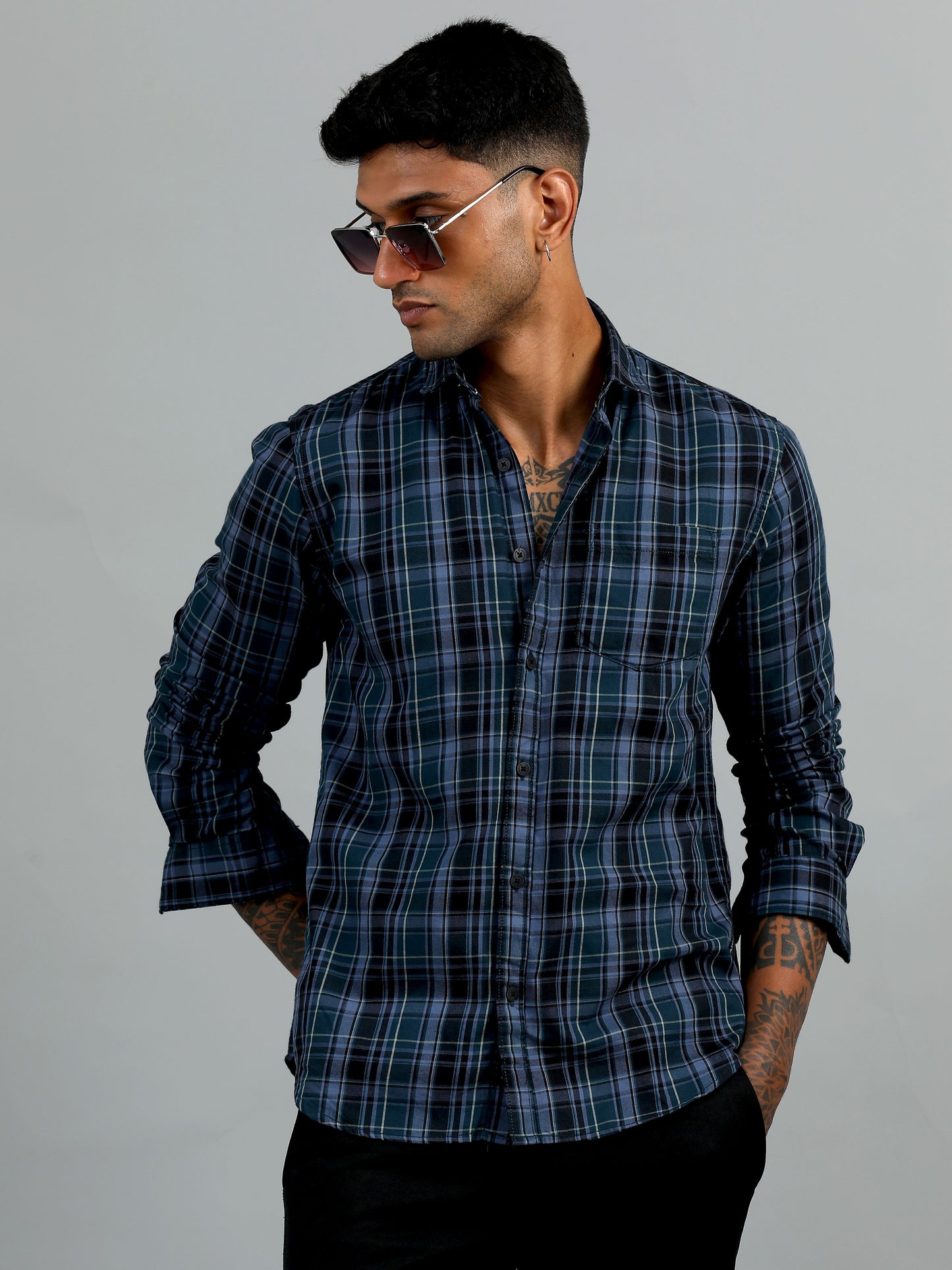 Lagos Blue Checks Shirt