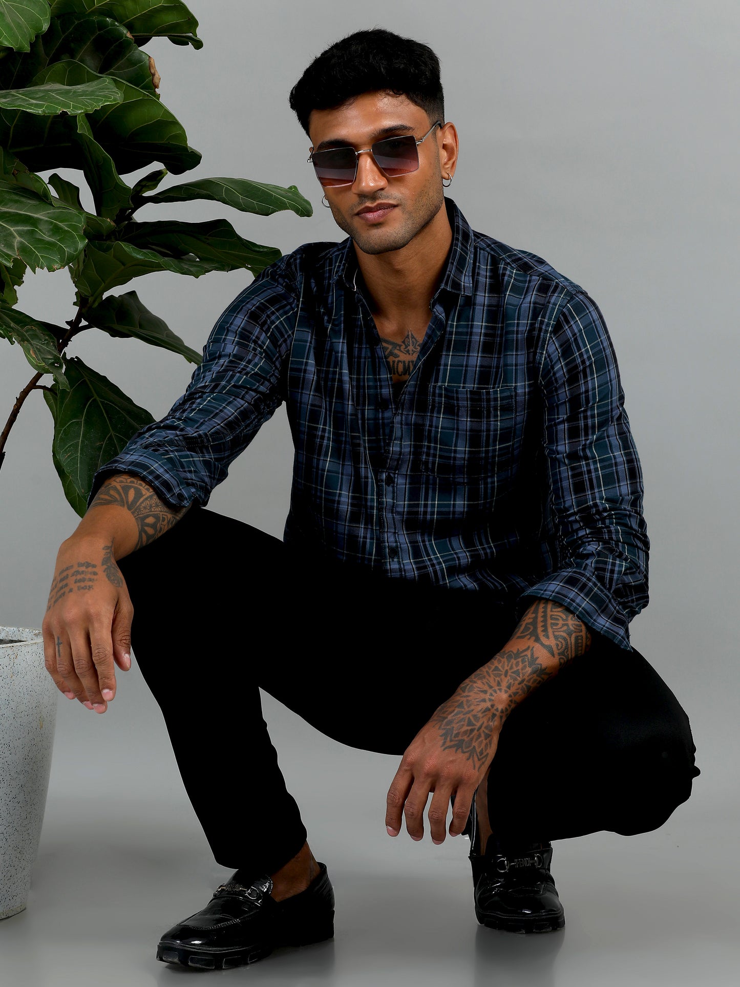 Lagos Blue Checks Shirt