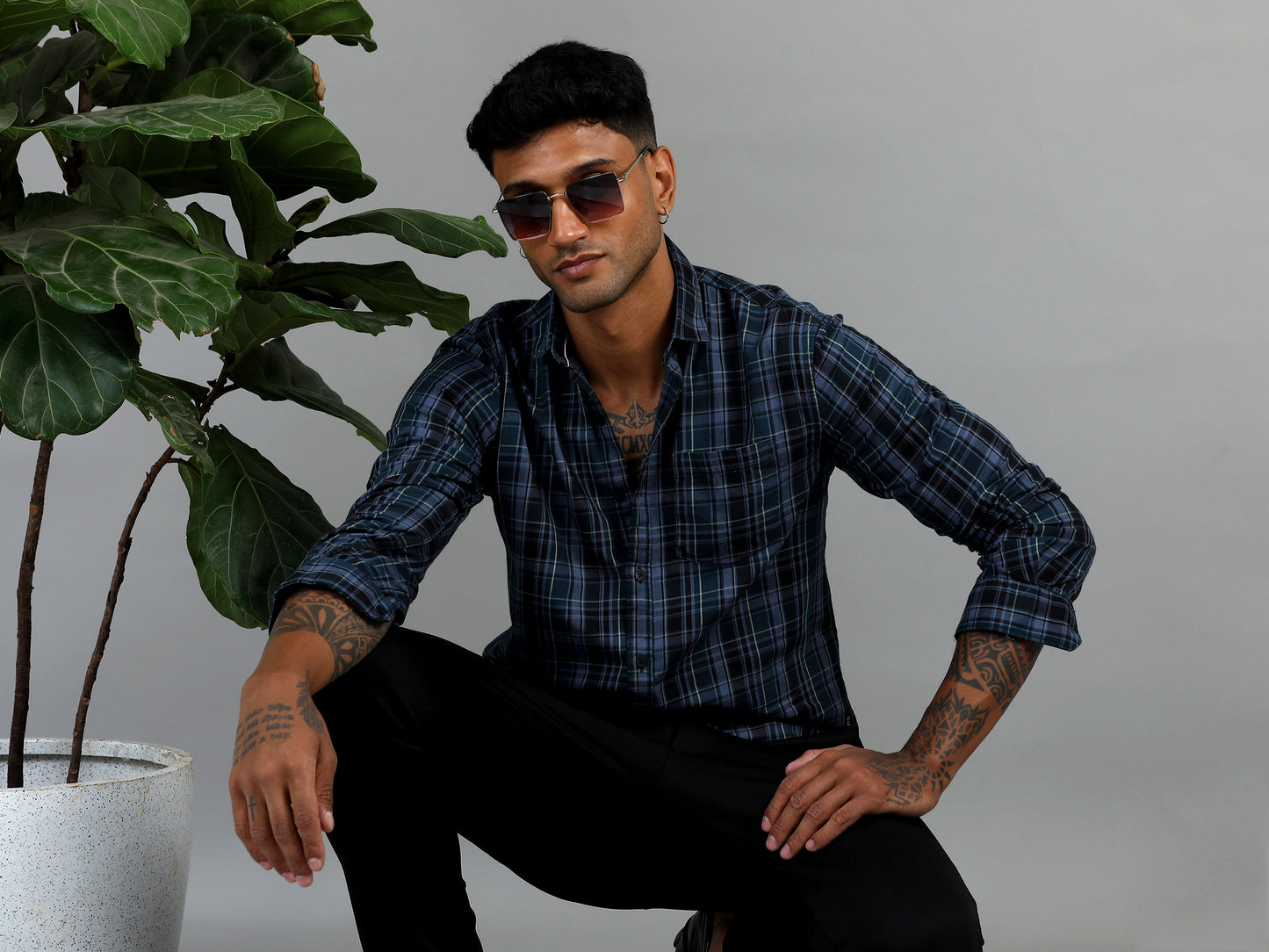 Lagos Blue Checks Shirt