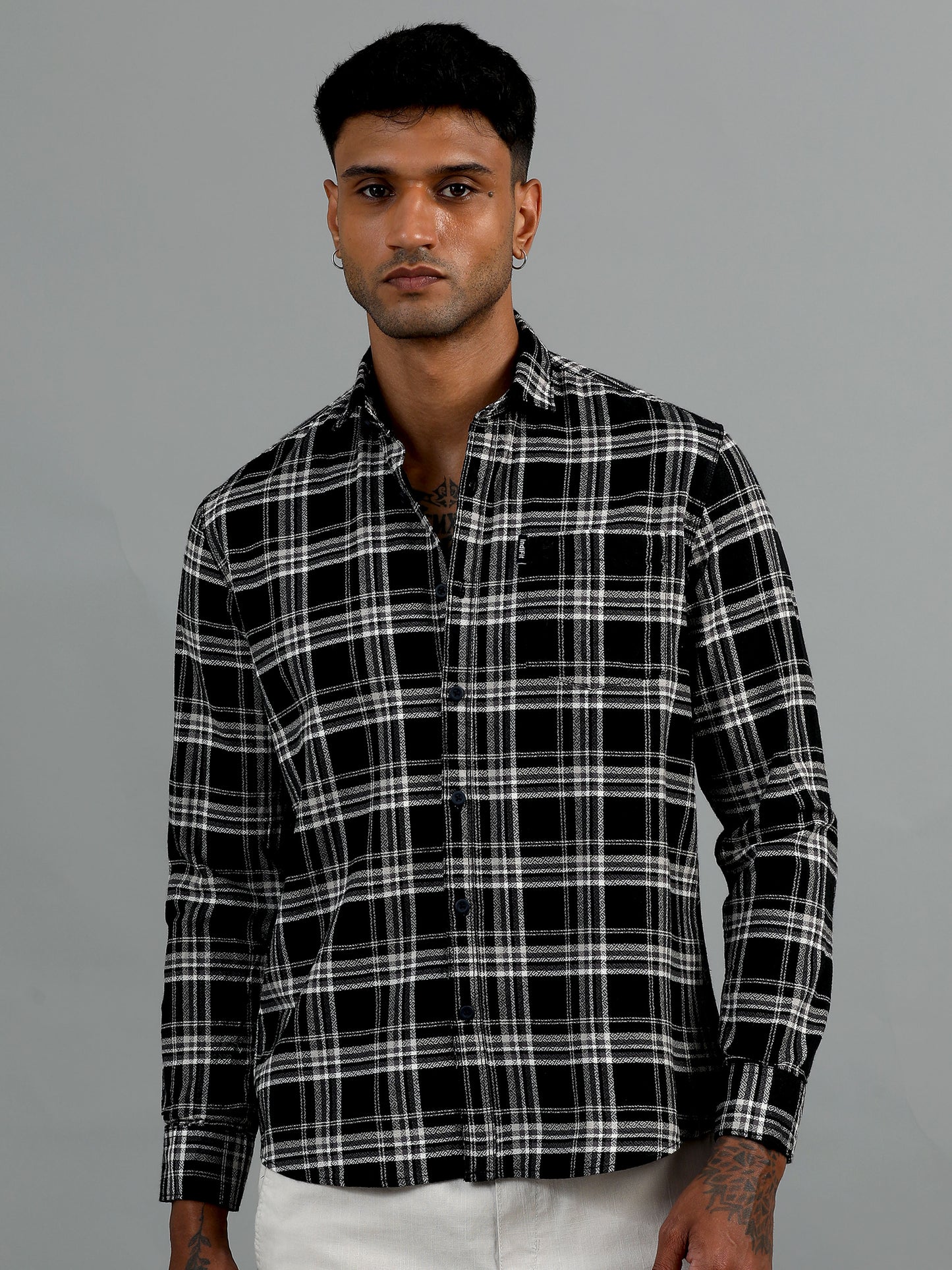 Scuderia Black Checks Shirt