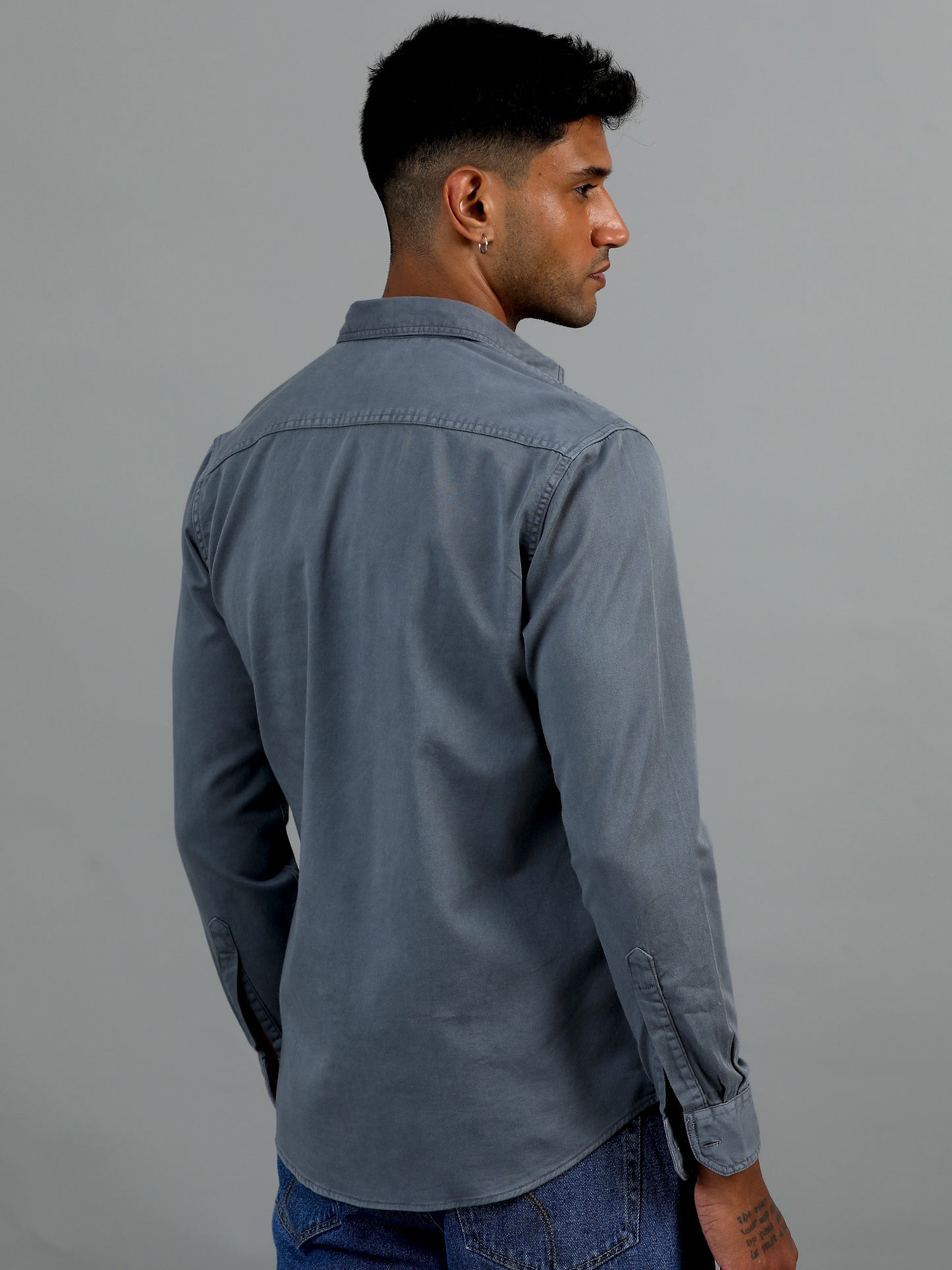 Greece Double Pocket Grey Shirt