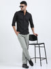Dubai Black Textured Solid Shirt