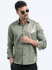 Oslo mild Green Printed shirt