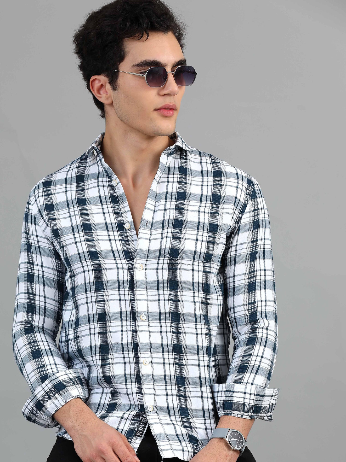 Hanoi Nile Blue Timeless Check Shirt