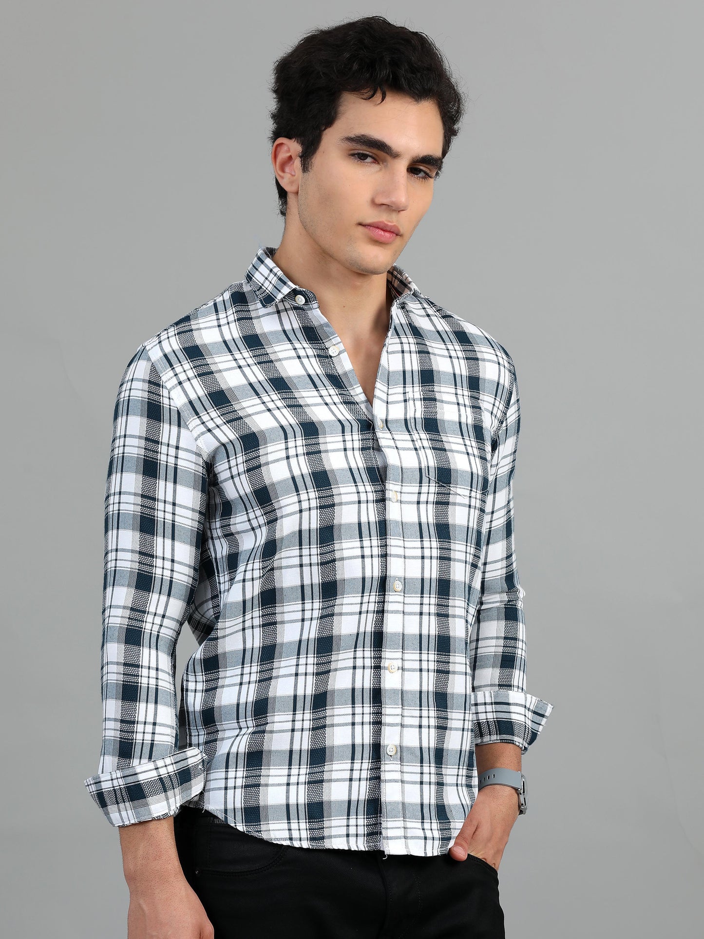 Hanoi Nile Blue Timeless Check Shirt