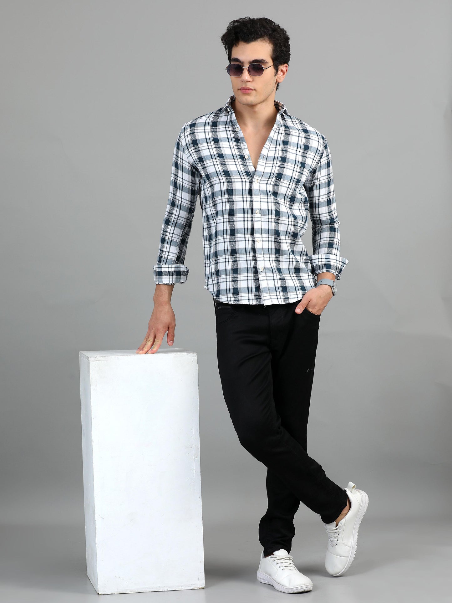 Hanoi Nile Blue Timeless Check Shirt