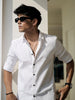 Hardford white Solid Shirt