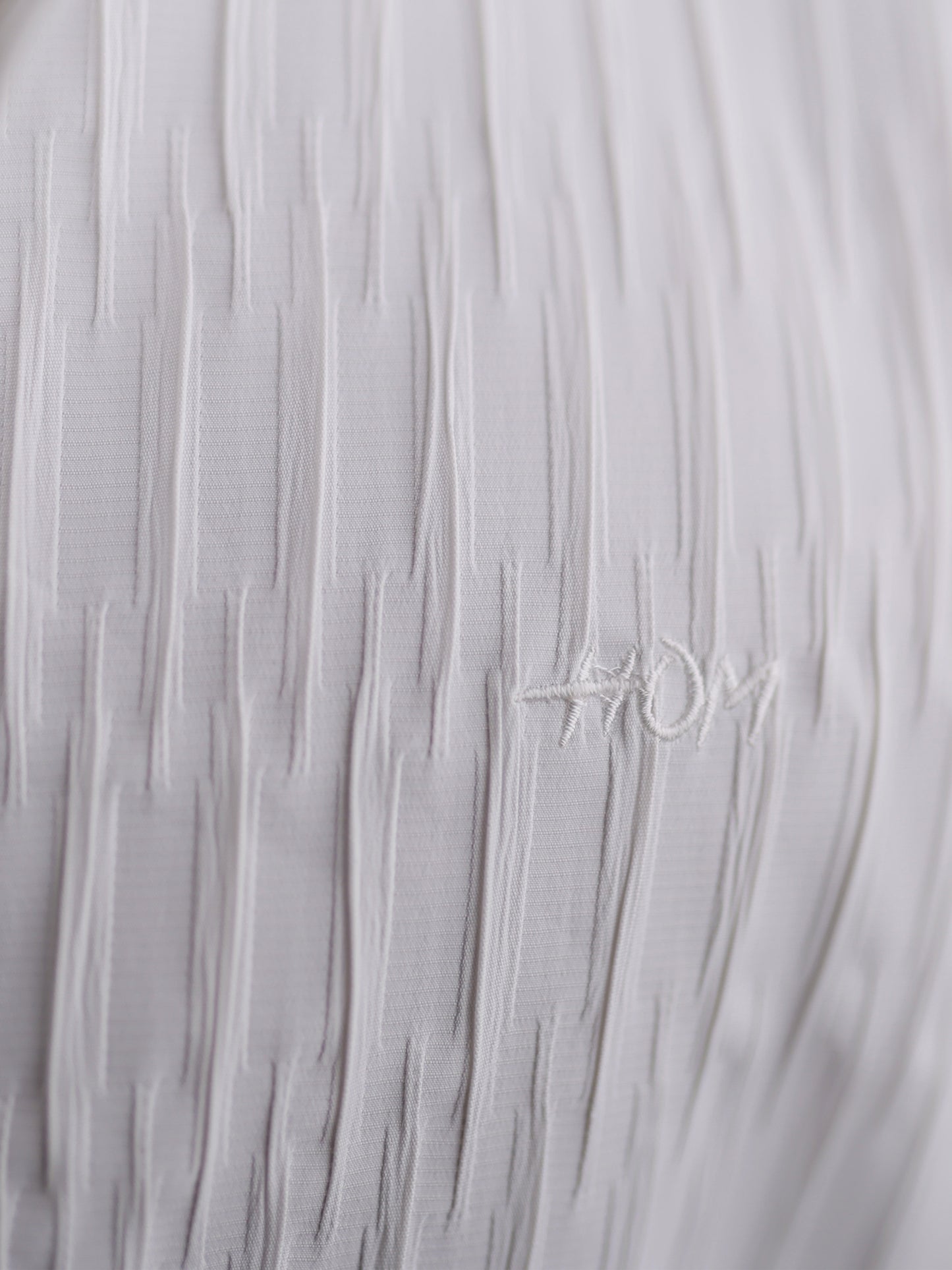 Textured Solid White Shirt for Men