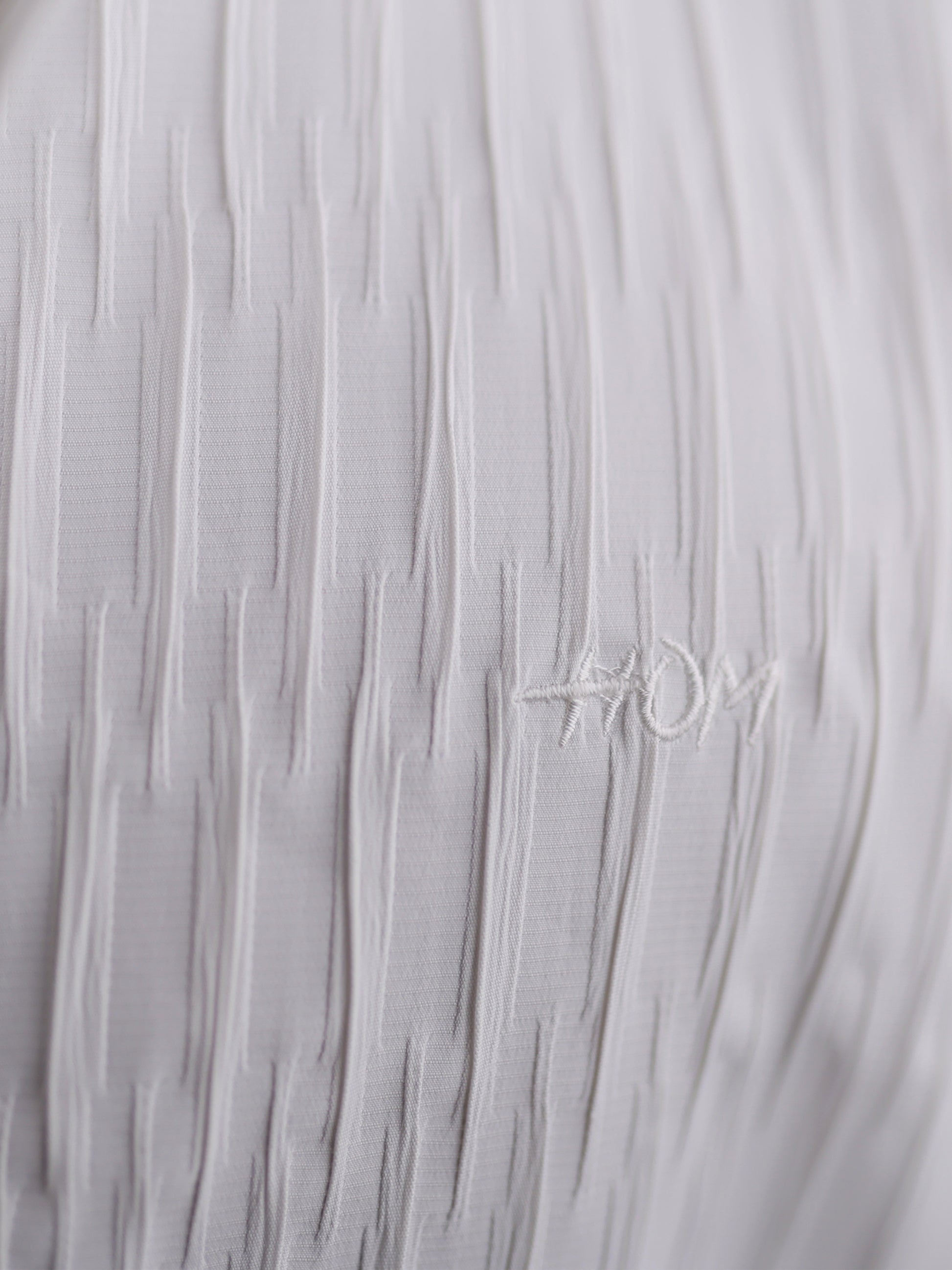 Textured Solid White Shirt for Men