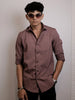 Dubai textured solid mauve shirt