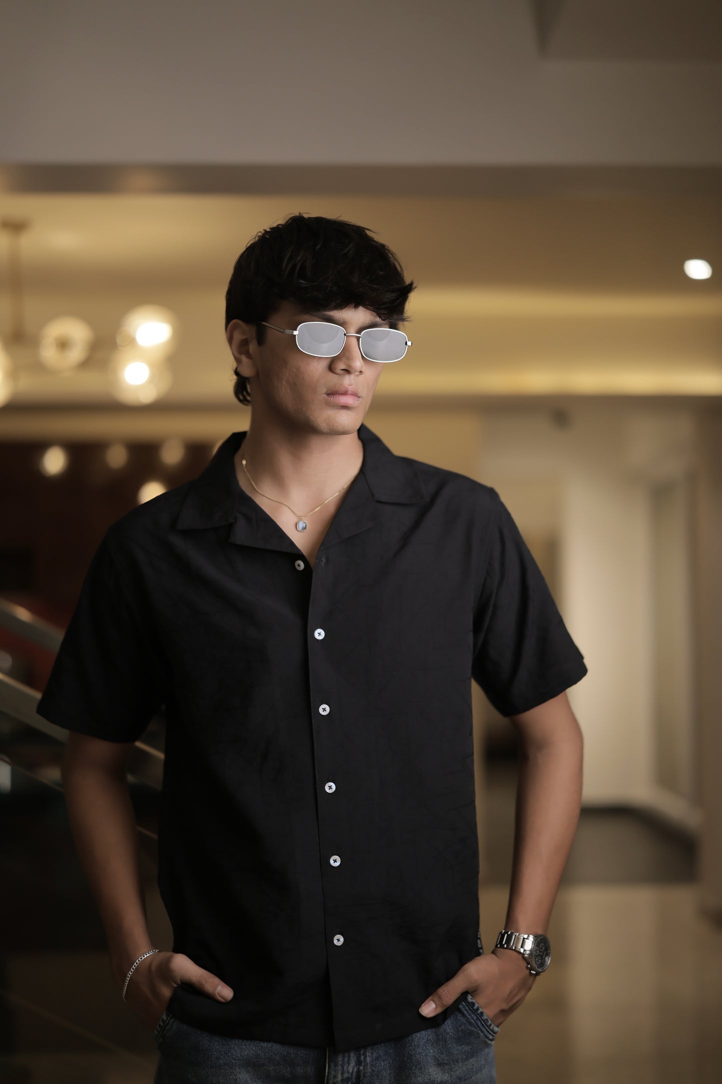Riga Black Solid Shirt
