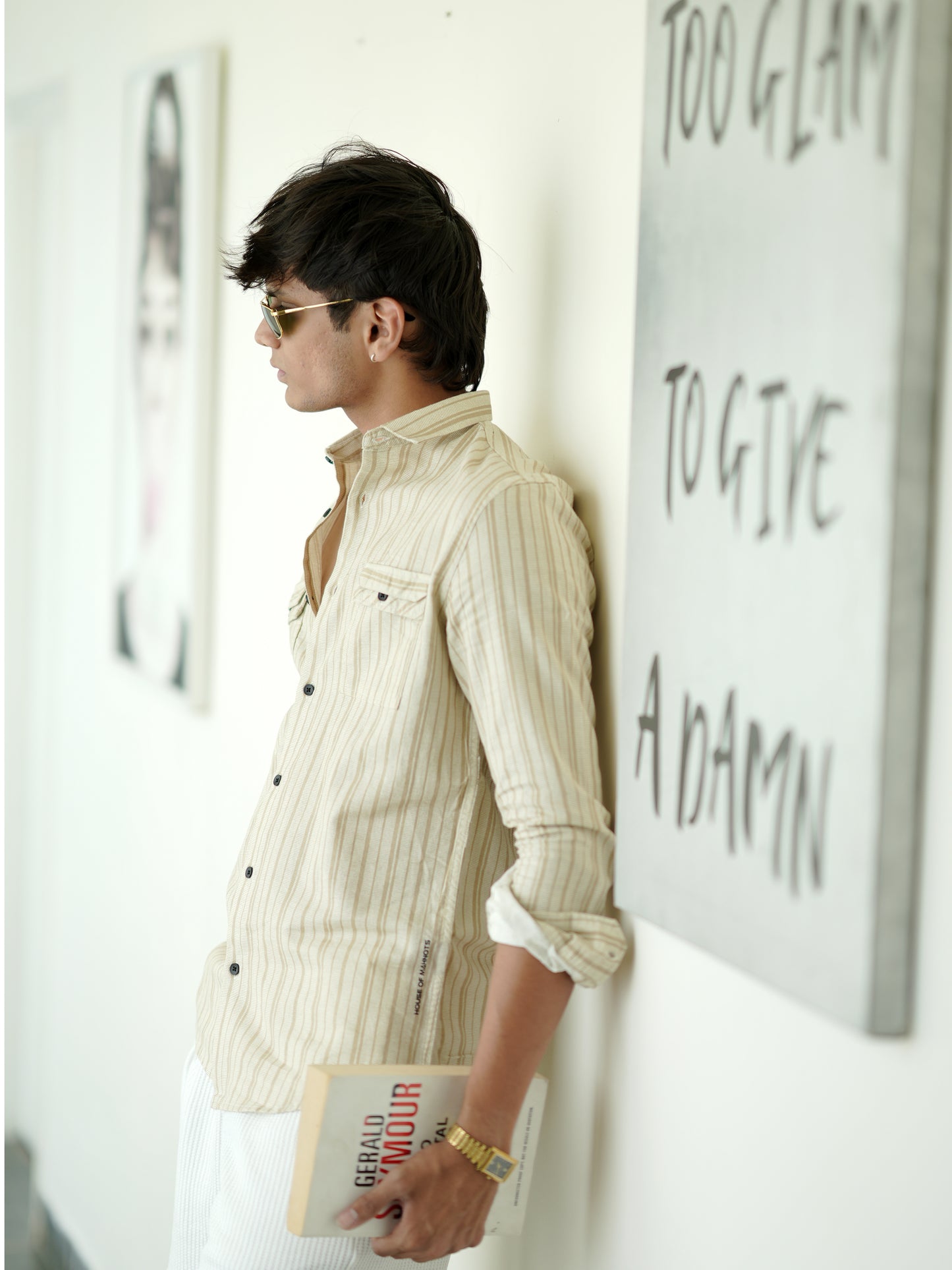 Yellow Stripe Shirt for Men