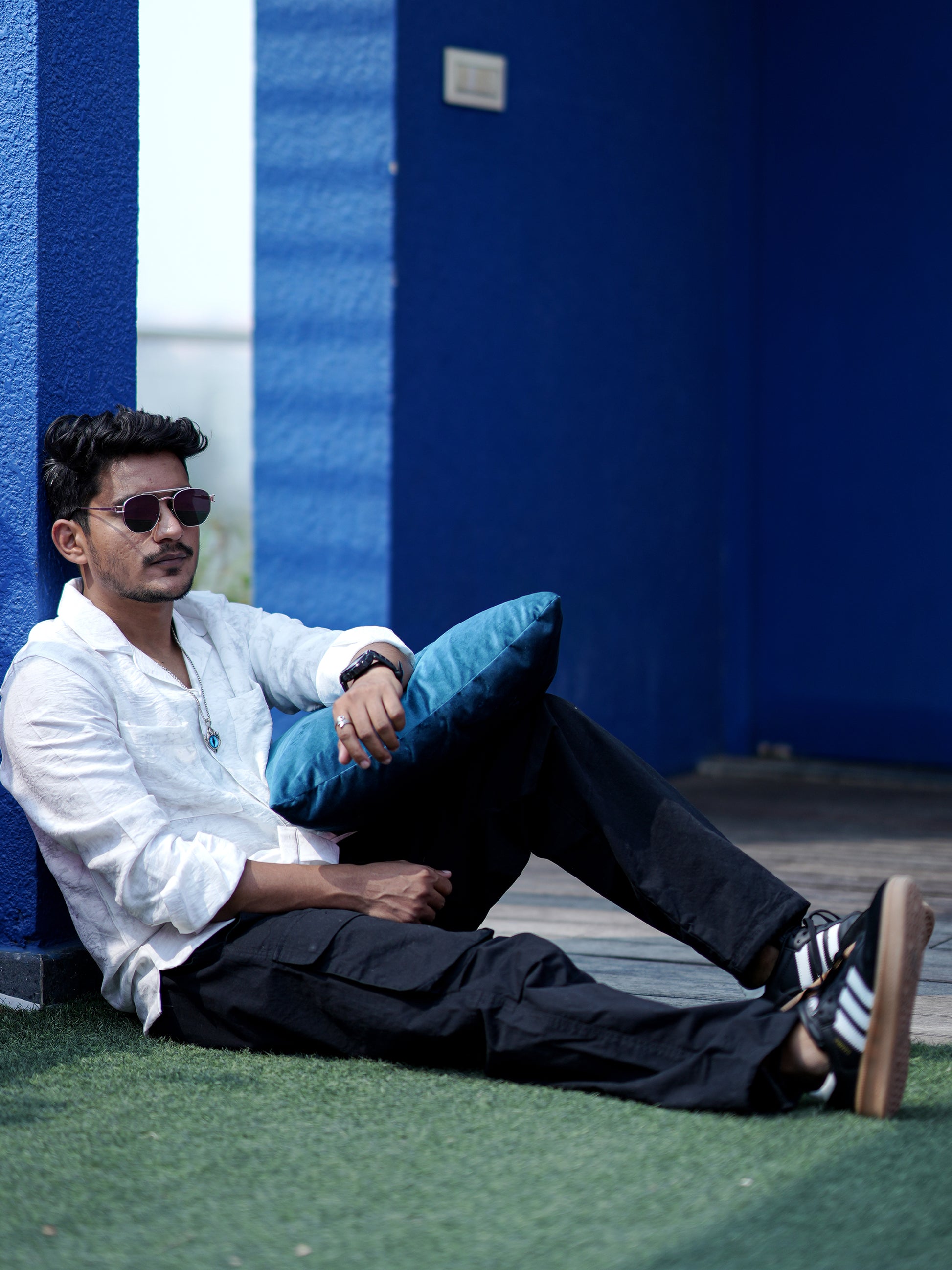 Textured Patten White Solid Shirt for Men