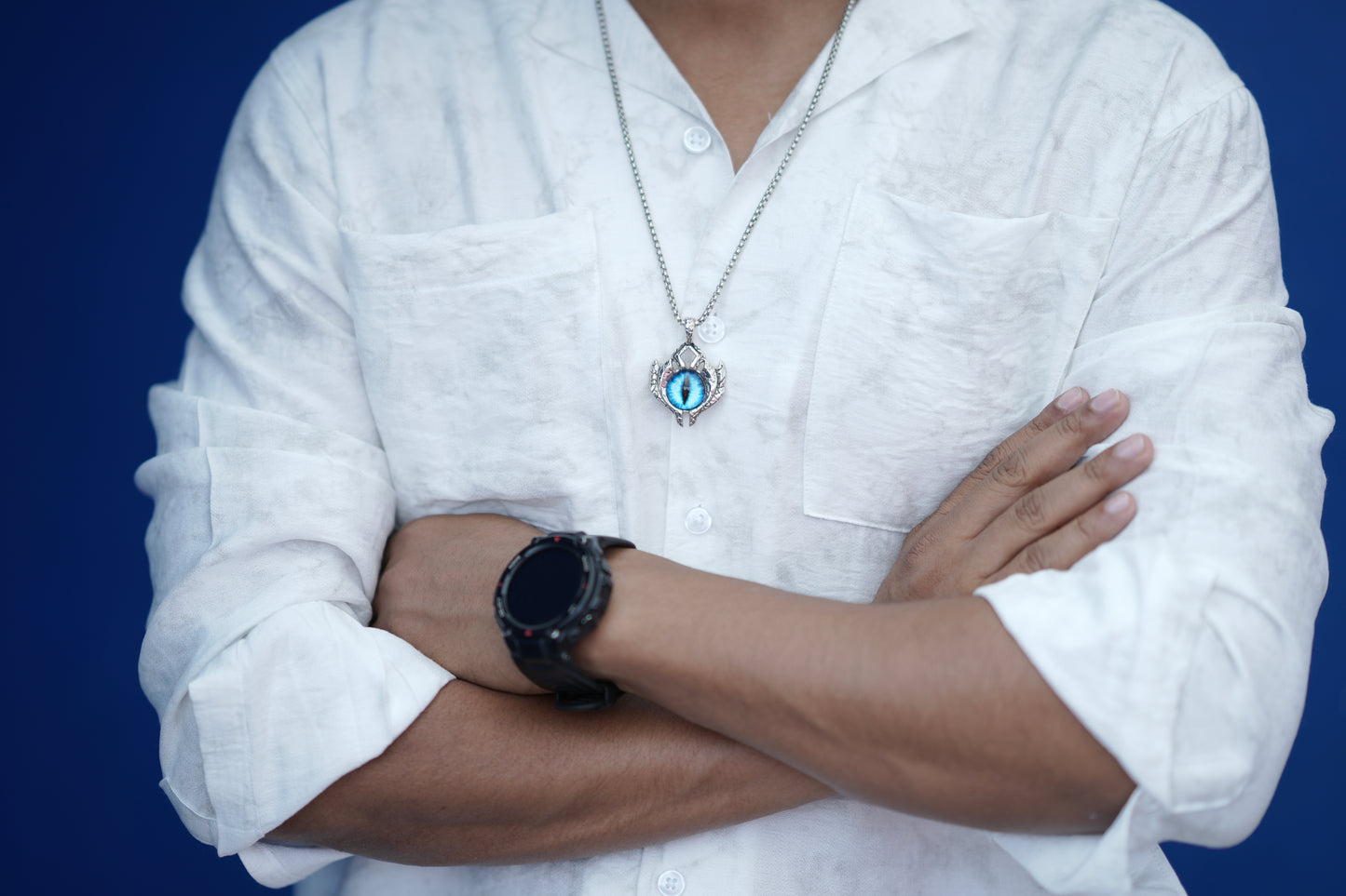 Saudi White Solid Shirt