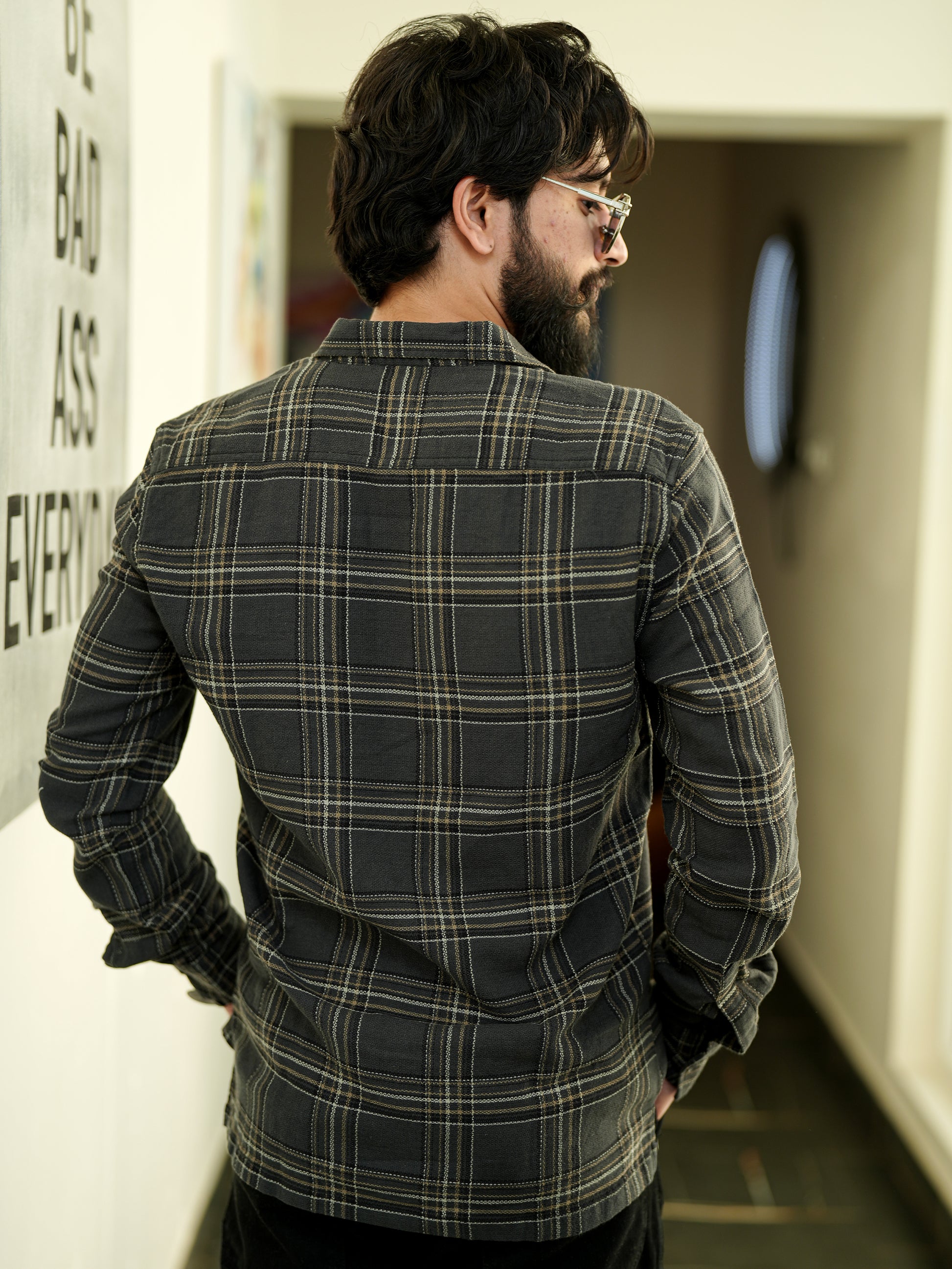 Green Check Shirt for Men