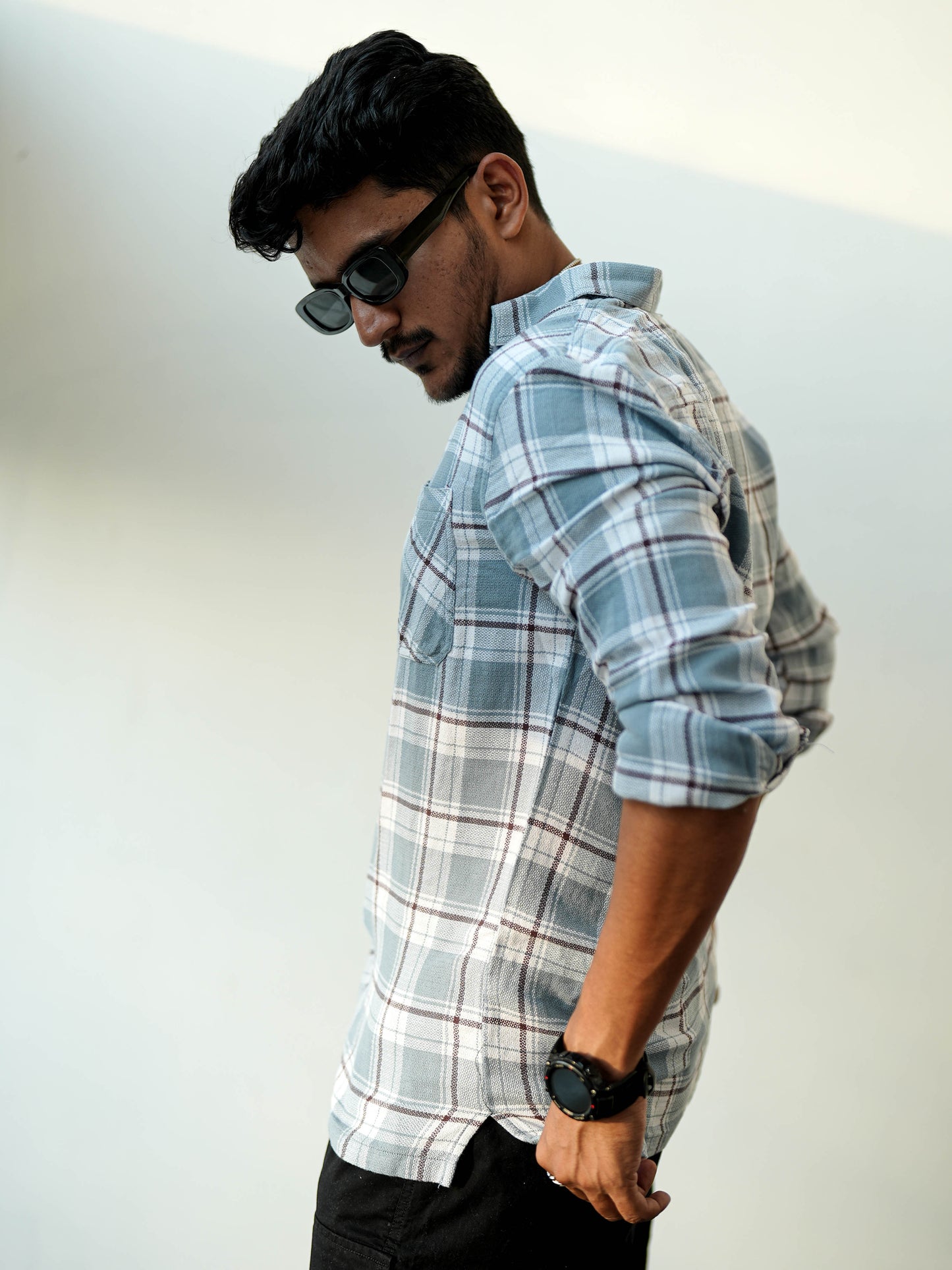 Finland Light Grey Check Shirt