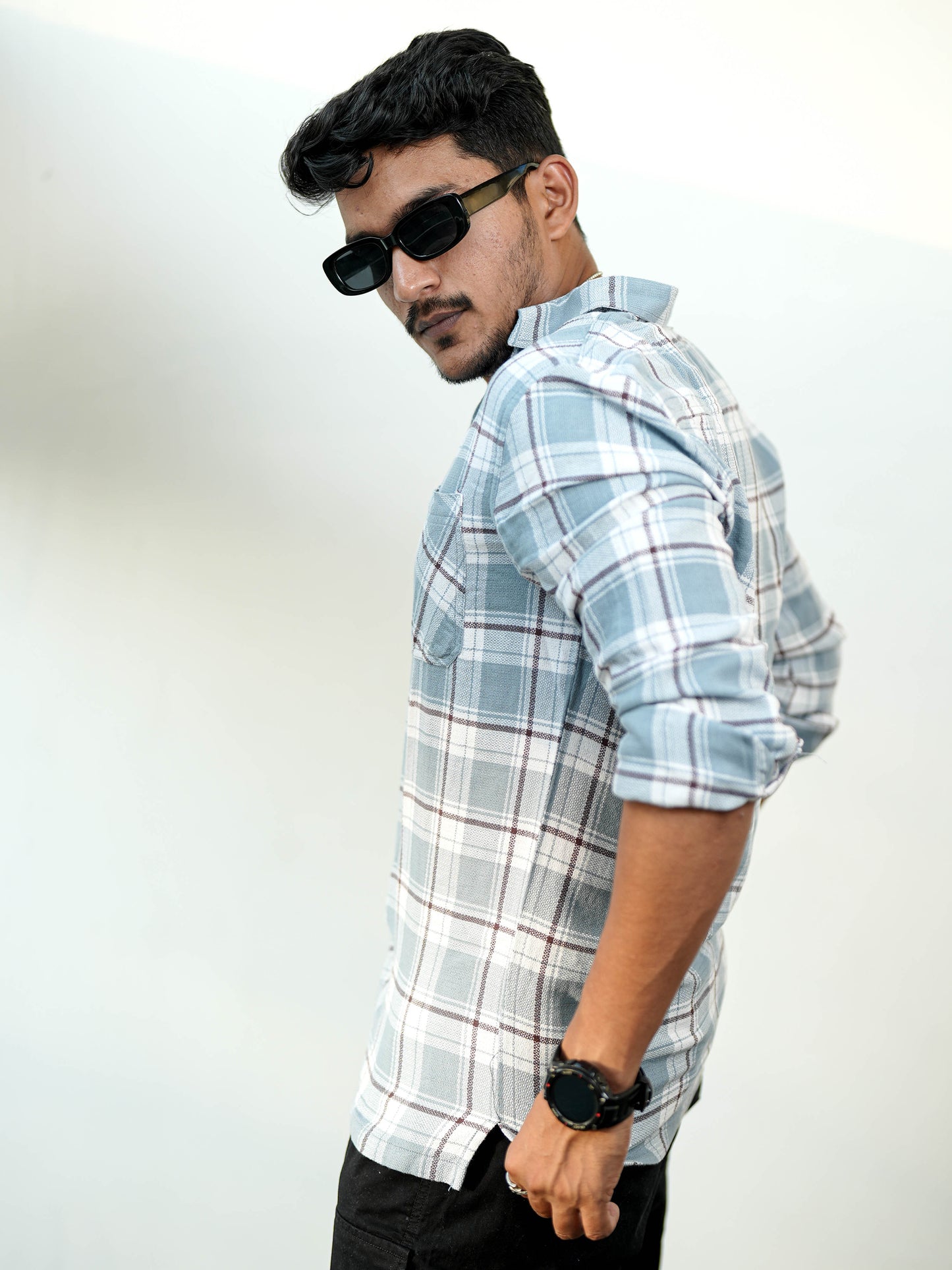 Finland Light Grey Check Shirt