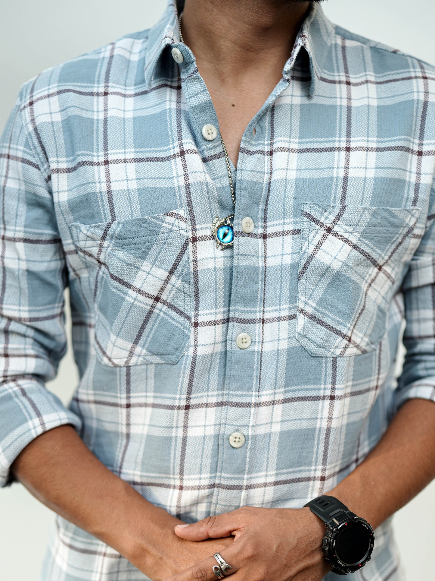 Finland Light Grey Check Shirt